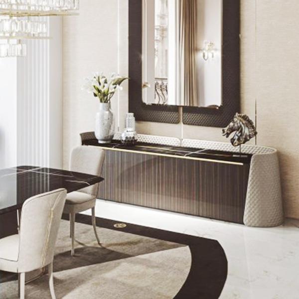 75 Inch TV Stand Set Modern Metal Luxury Room Furniture Marble Top Storage Cabinet