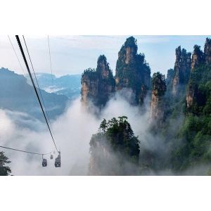 Air-conditioned Bus Zhangjiajie Group Tour Explore Natural Wonders and Scenic