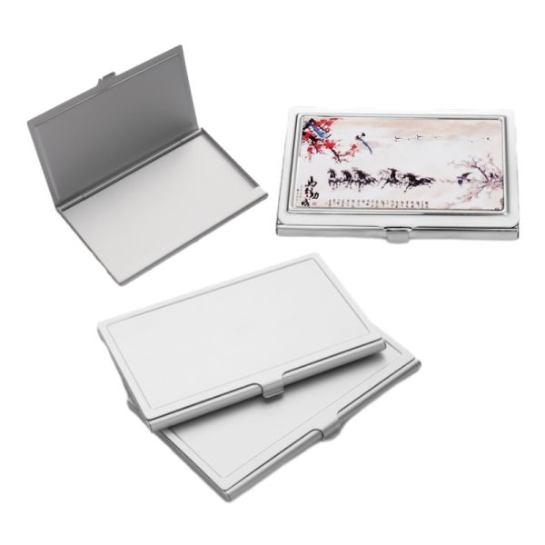 Blank Custom Sublimation Stainless Steel Business Card Holder Diy Photo Printing Metal Business Card Holder