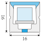 Waterproof 24V Flexible LED Wall Washer 1000mm Silicone Led Strip Lights