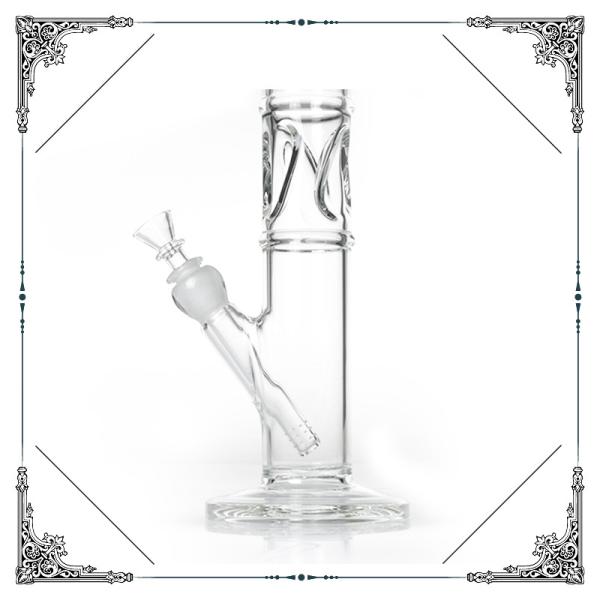 Grace 17.5'' Tall Straight Tube Glass Smoking Pipes With Special Ice Catcher Bongs