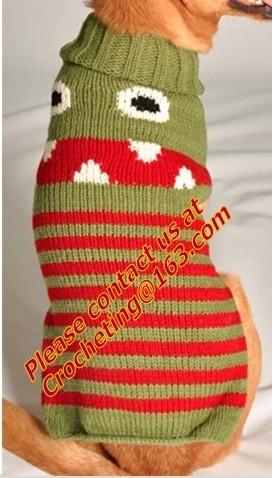 Dog snowflake pattern jacquard sweater, sweaters, crochet Pet Sweater, knit dog sweaters
