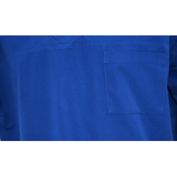 Fashion Navy Short Sleeve Mens Fitted Scrubs , Safety Workwear Clothing Anti Pilling