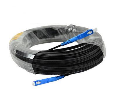 SC / UPC Jumper FTTH Outdoor Drop Cable G652D G657A Fiber Optical Cable Patch Cord