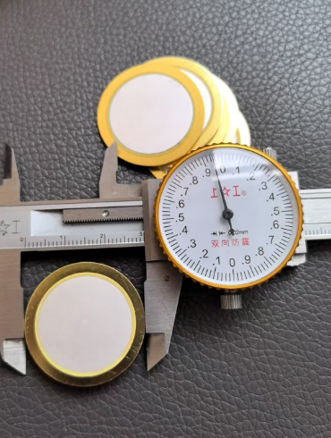 Piezo elemento 30 mm Piezo Cerámica de latón Buzzer Sheet Ultra gruesa hoja de cobre 0,66 mm con cable