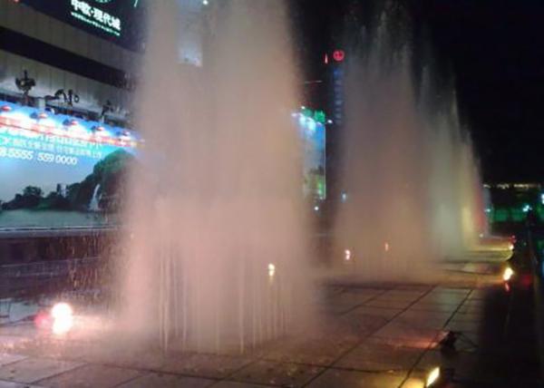 2019 New Style Square Led Water Fountain , Dry Land Floor Outdoor Fountains