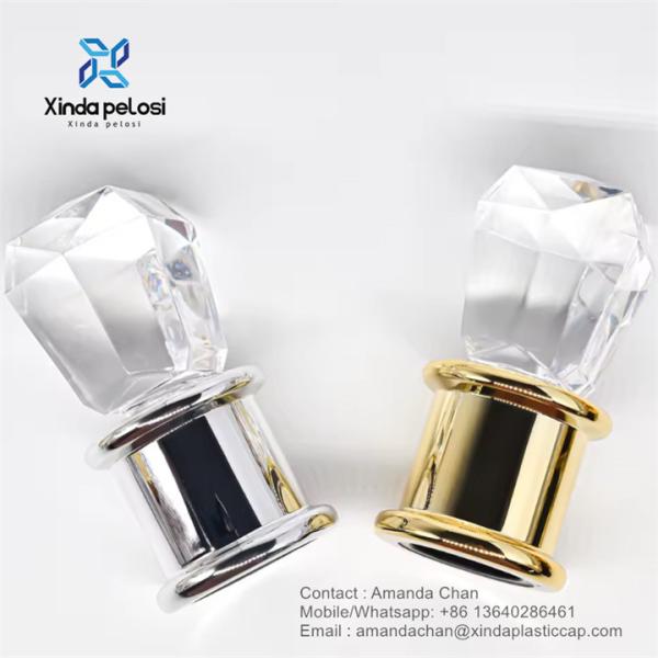 Luxury Cosmetic Gold Crown Bottle Cap Para PET Cosmetic Round Bottle
