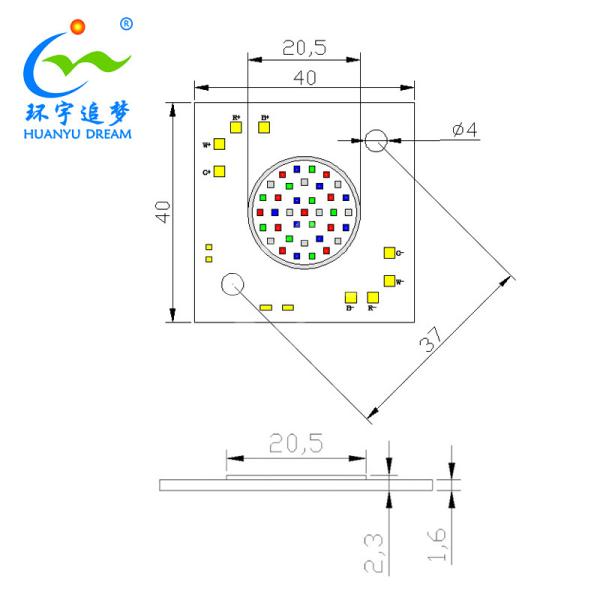 4021 RGBW 100W COB LED Chip High Luminous Output High Power