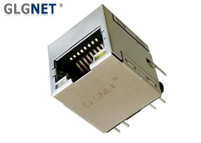 1000 BASE - T RJ45 Single Port Though Hole Vertical / Straight Angle Structure