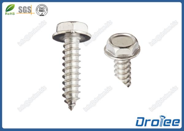 Stainless Steel 316 Sheet Metal Screw Hex Washer Head ST6.3 x 35mm