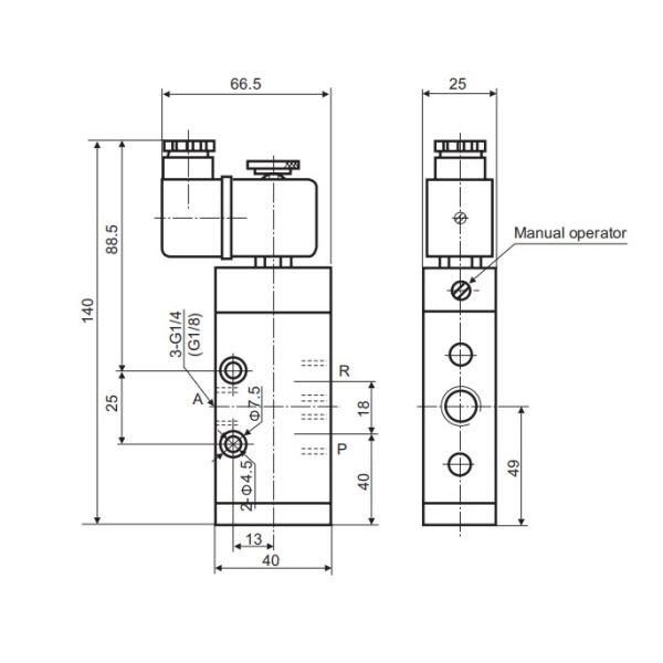3 / Acier inoxydable pneumatique 5 de 2 de manière de Xq de série vannes électromagnétiques - 50℃ XQ230640