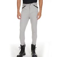 Poche équestre de culasses d'équitation de silicone de genou de polyester de guêtres d'hommes gris de XL
