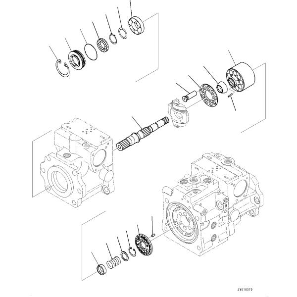 720-2G-00010 720-2G-01010 720-2G-00011 720-2G-04110 For Komatsu D61EX-23 D61PX-23 D61PXI-23 D61EXI-23 Bulldozer Hydraulic Main Piston Pump Original Hydraulic Parts