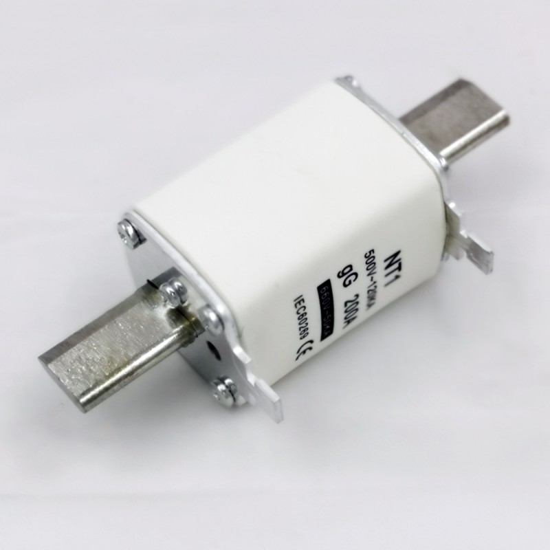 High Breaking Capacity 500V 120KA 200A HRC Ceramic/Copper Fuse Link Low Voltage Fuse Block Thermal Usage CE/TUV Certified