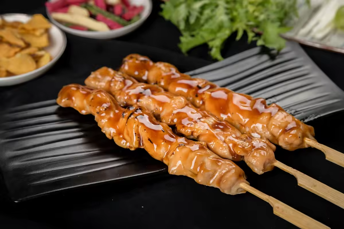 Frozen Japanese Cooked Charcoal Grilled Chicken Meat Skewers Yakitori