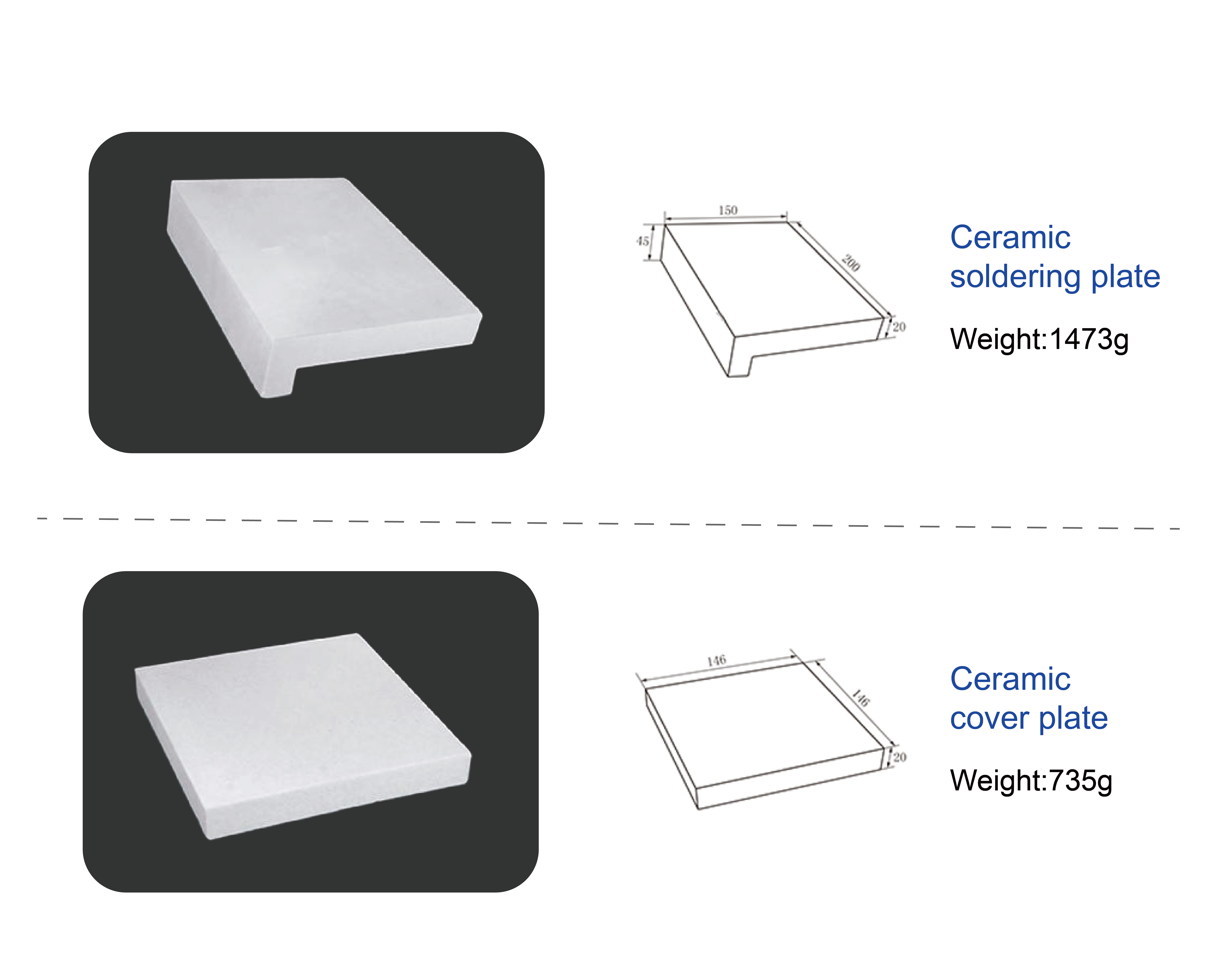 4-foot Ceramic Welding Plate