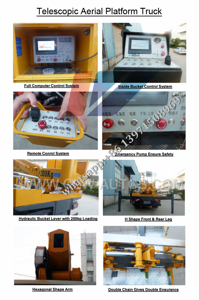 Isuzu 29 гидравлической телескопичной воздушной метров тележки Skylift платформы