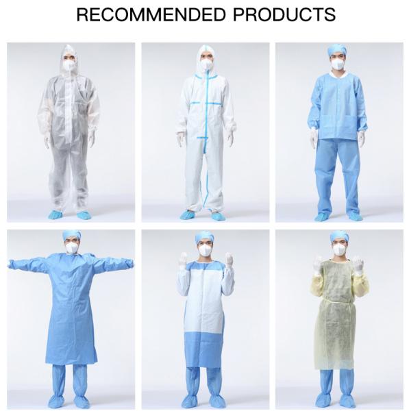 Blue Wist 4 ties Disposable Surgical Gown Doctor Gowns ISO9001 For Clinic