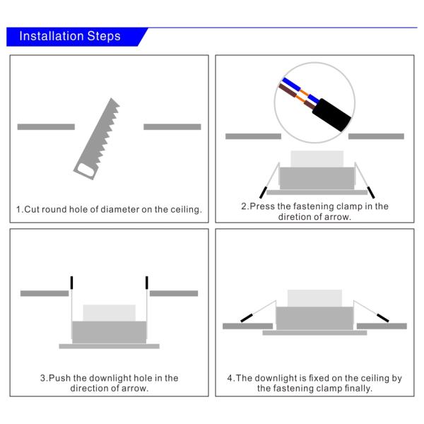 La double place 3w/5w/7w de tête a enfoncé la lumière commerciale de 5730 LED