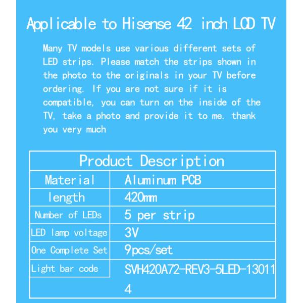 для hisense SVH420A72-REV3-5LED-130114 LED42K20JD LED42K188
