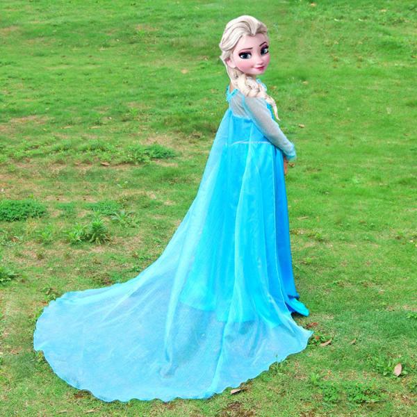 Girl Anna & Elsa Dress High-Grade Sequined Mesh Princess Girl Dresses For Party Performance Costume Snow Queen cosplay