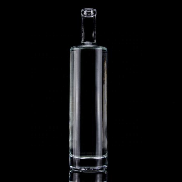 Glass 750ml 500ml Decal Printing Vodka Bottle With Frosted Design And Base Material