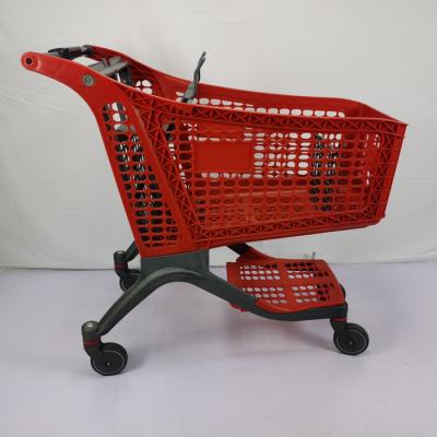 Supermarket Plastic Basket Trolley Lightweight With Plastic Partition OEM ODM