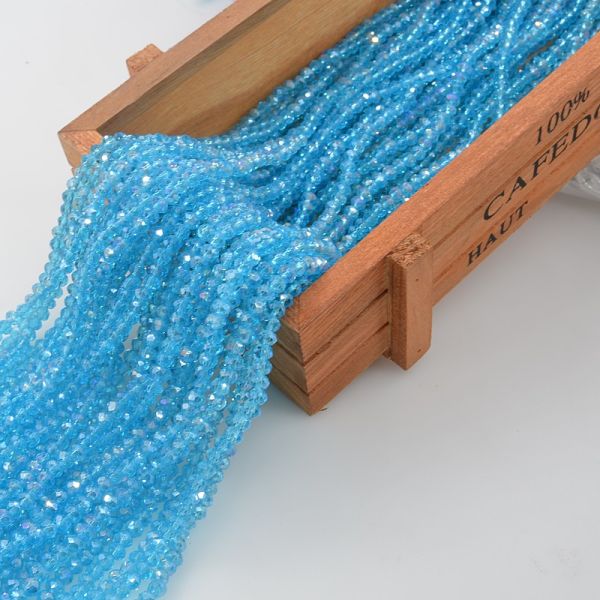 Factory Wholesale Exquisite Colorful 2/3/4/6/8/10mm Faceted Crystal Glass Beads Lampwork Glass Beads