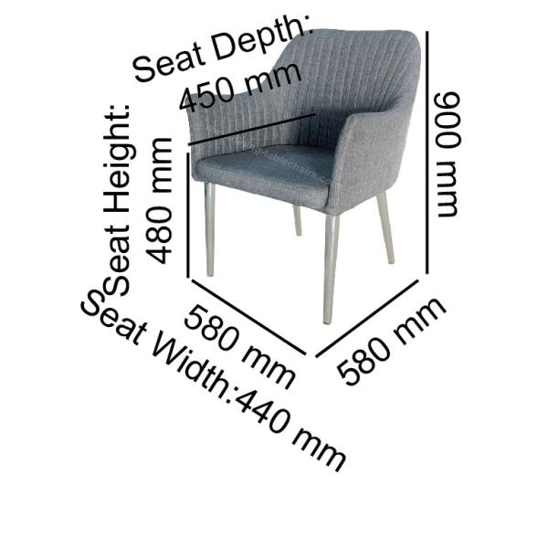 Elegant Fabric Upholstered Dining Chairs , Resilent Spong Unique Dining Chair