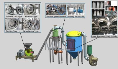 Ciclone industrial da máquina do Pulverizer do anis que separa a poeira do pulso que recolhe esmagando a máquina