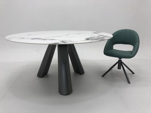 Foshan Factory Modern Home Furniture Dinning Table Set 6 Seater Round Marble Dining Table for Restaurant