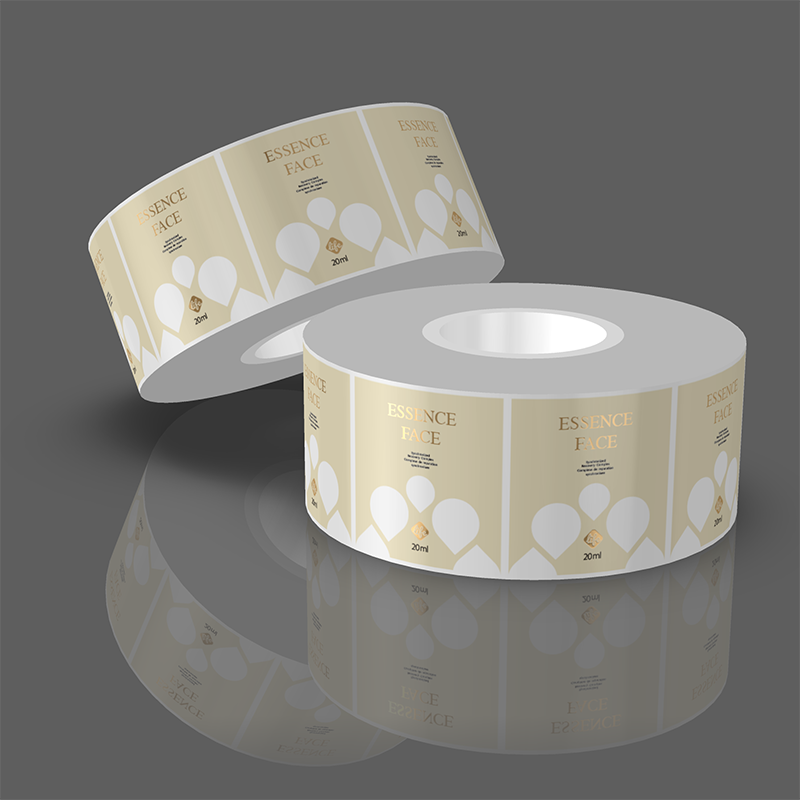 Private Gold Foil Logo Waterproof Essential Oil Label Premium Self-Adhesive 30ml Brightening Serum Bottle Label Sticker Custom