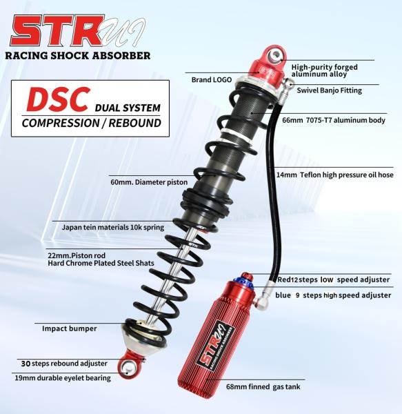 8'' 10'' 12'' 14'' 16'' Double Adjustable Shocks Racing Coilover Shock Front / Rear