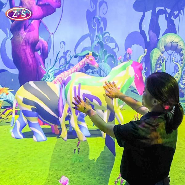 Dibujo de luz láser en vivo Juegos de pared interactivos Proyección Efectos visuales dinámicos