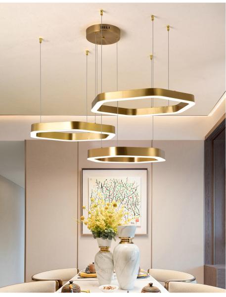 Modern Led Chandelier Gold Living Room Lamp Simple Creative Gold Chandelier(WH-NC-68)