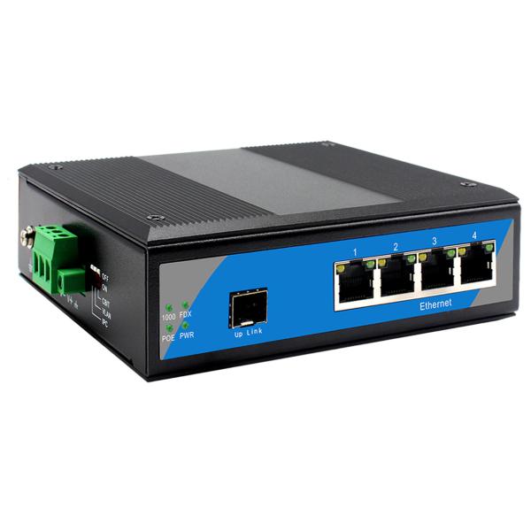 АВТОНОМНЫЙ ПРОМЫШЛЕННЫЙ слот SFP ПЕРЕКЛЮЧАТЕЛЯ 1 ВОЛОКНА ГИГАБИТА и 4 порта сети стандарта Ethernet