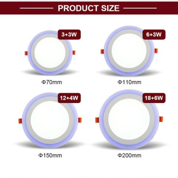 10w Double Color Led Ceiling Light RoHS Dimmable 2x2 Ceiling Light