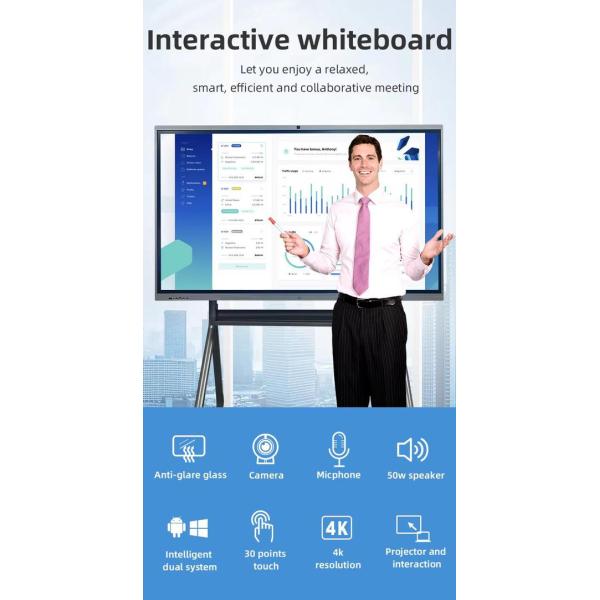55 Inch 4K Screen Panel Smart Display Touch Screen Demo Board With Windows System