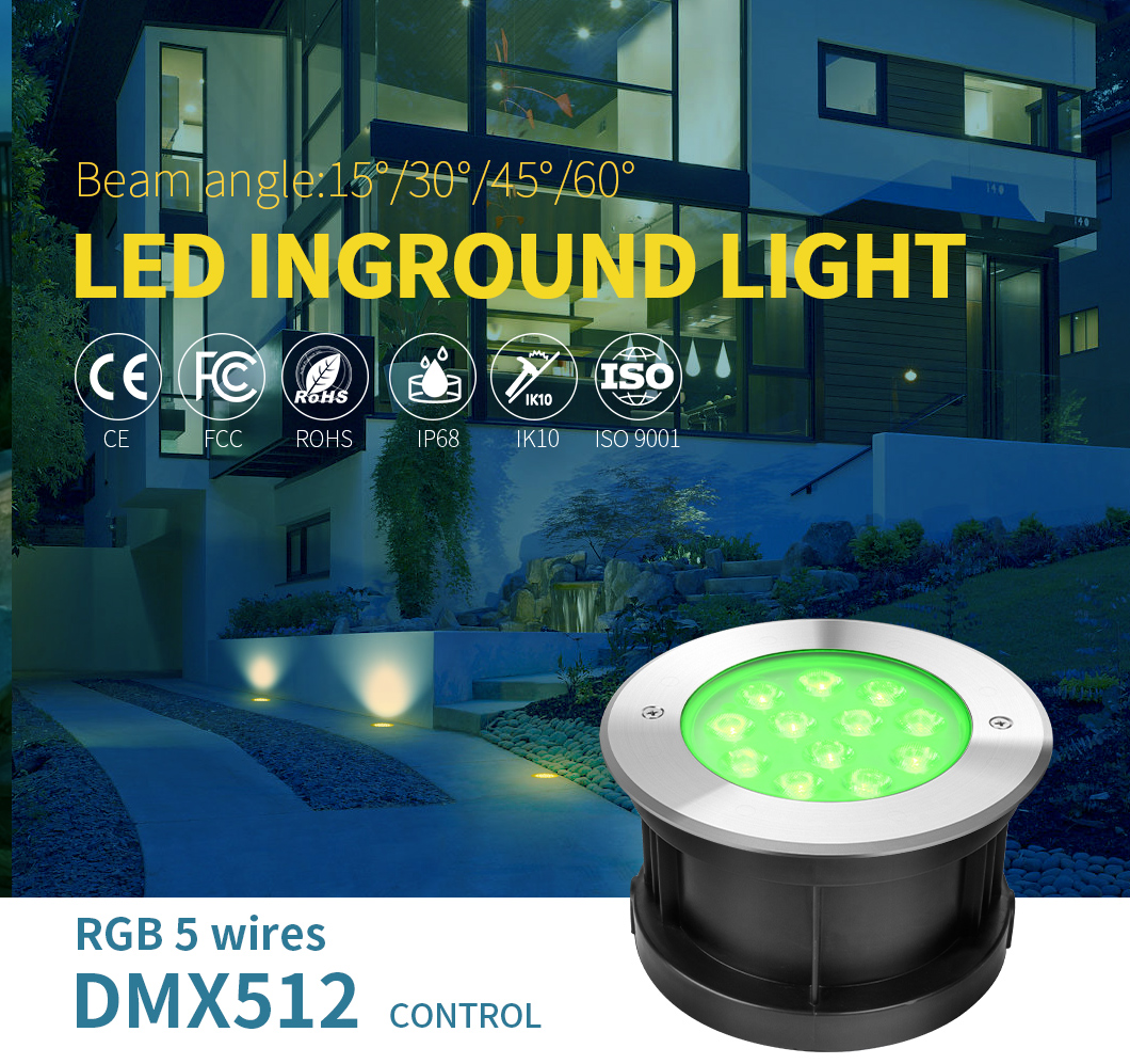 Свет земли СИД СИД подводный светлый SS316L 380LM SMD3535 DMX512 водоустойчивый