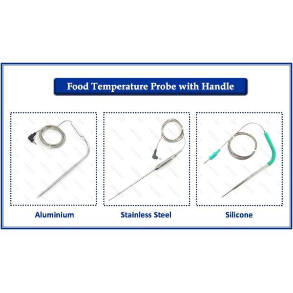 Food RTD Temperature Sensor Probe With Aluminium Handle PT100 Sensor 3 Wire
