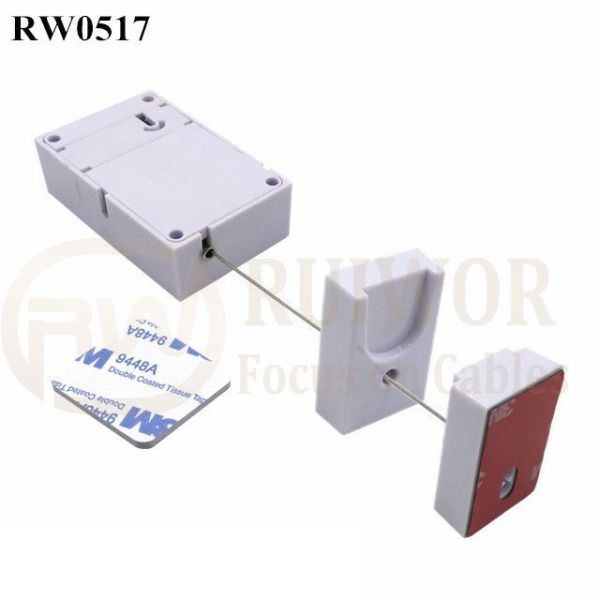 RW0517 Cuboid Anti Theft Pull Box With Magnetic Clasps Holder End For Mobile Phone Retail Security Display