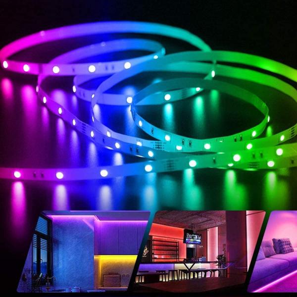 LED Light Strips Bluetooth Controller Flexible RGB 5050 Decoration BackLight Lamp Night light Luminous String For Bedroom