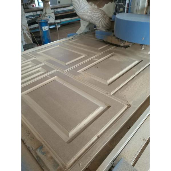 Flat Panel Kitchen Cabinet Doors Vinyl Wrapped / MDF Kitchen Cupboard Doors
