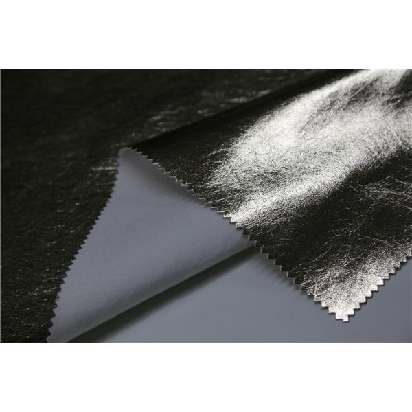 Cloth Fabric Faux Leather Material 0.6mm Untearable In Mettalic Gold Color