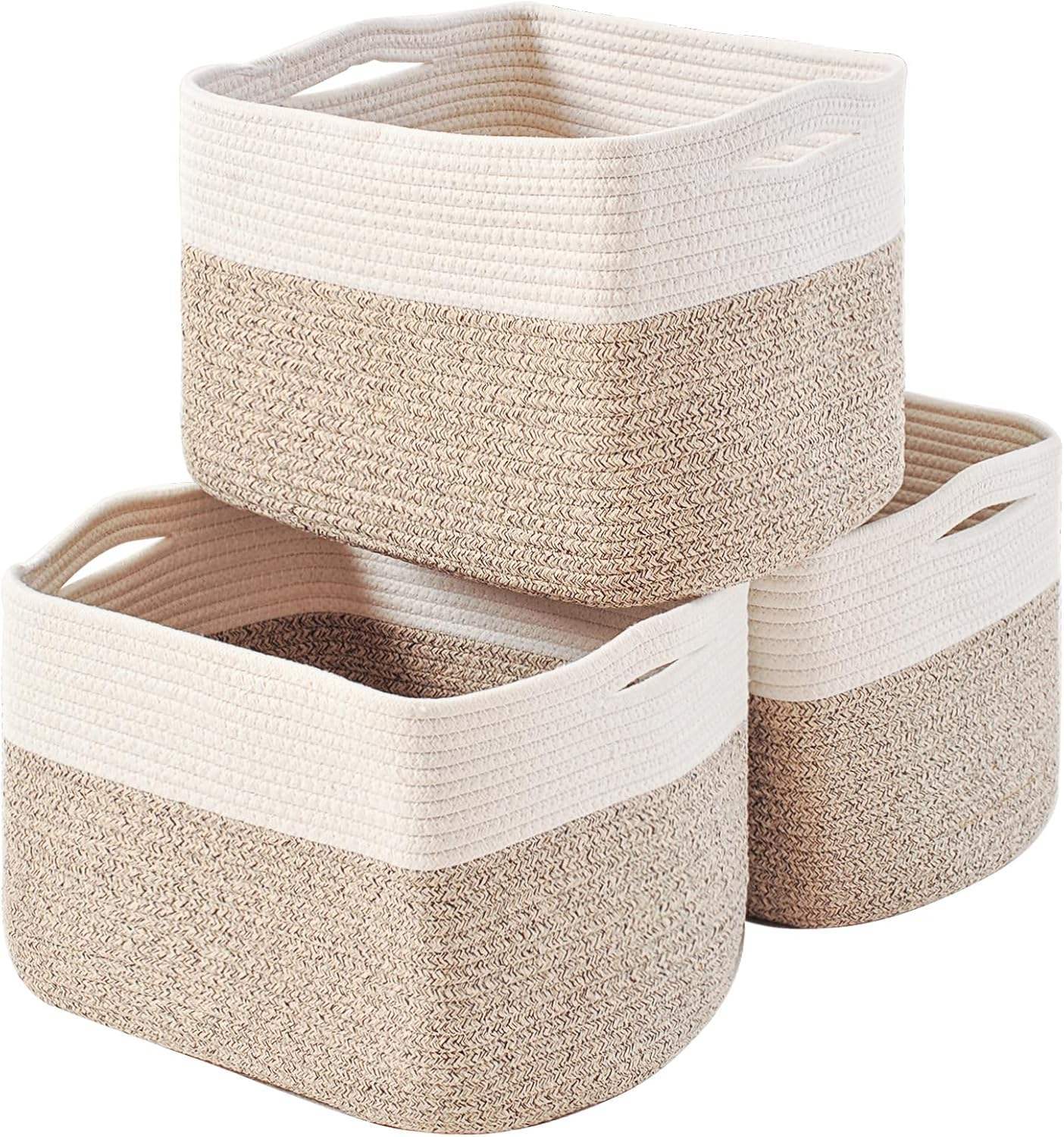 Foldable Cotton Rope Woven Basket Multi-Purpose Laundry Hamper