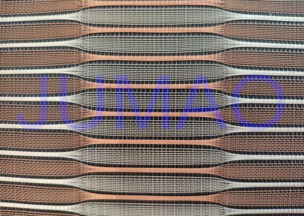 Copper And Silver Color Metal Glass Laminated Glass Mesh Fabric