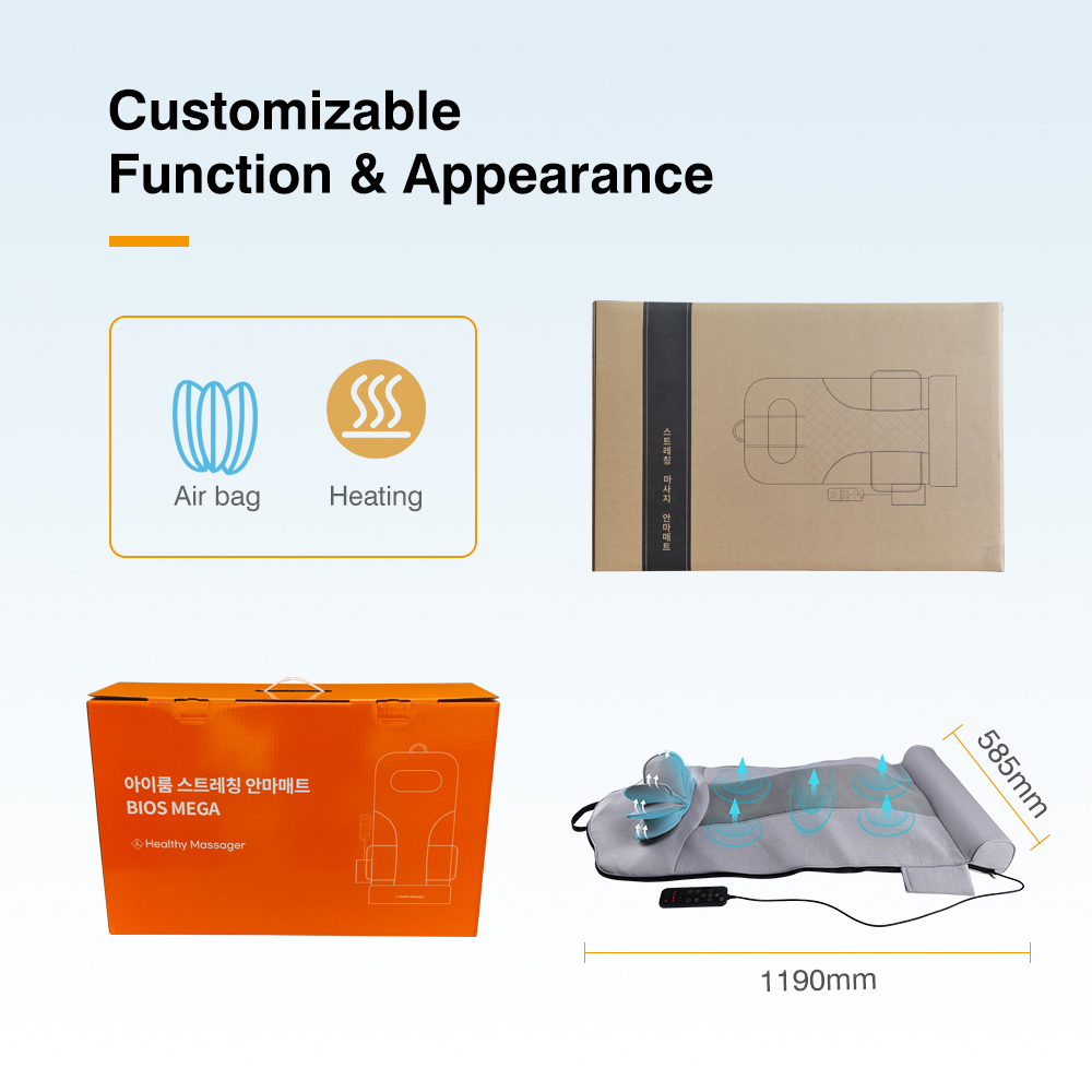 Pneumatic Massage Mattress with 4 Massage Modes and Air Compression for Full Body Relaxation at 12V Power