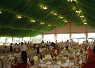 Fire Retardant Wedding Event Tents With Drapery Decoration White Pvc Coating