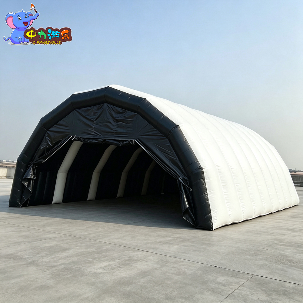 Custom Giant Inflatable Tent Large Air Rib Work Shelter with Wide Access for Vehicle Service, Equipment Maintenance, Temporary Storage and Commercial Projects