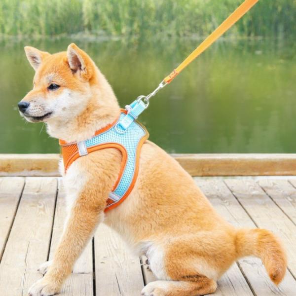 Breathable Dog Mesh Vest Reflective Pet Chest Harness With Reflective Strips